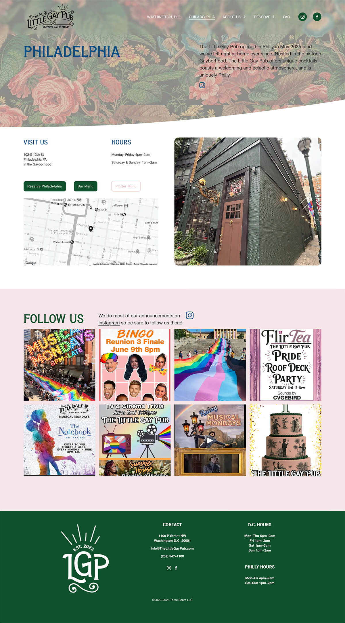 The Little Gay Pub website Philadelphia page